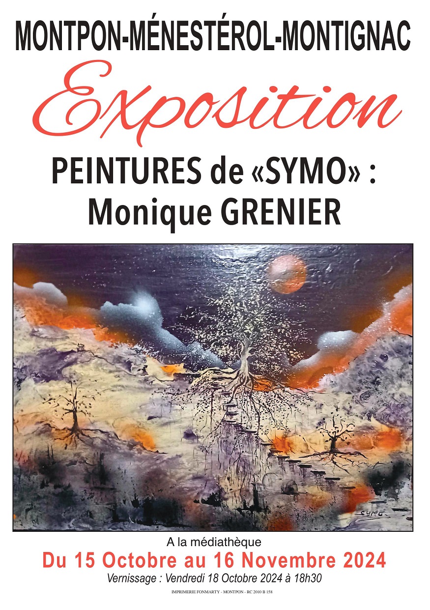 AFFICHE_MONIQUE_GRENIER ITINÉRANCE DOUCE A MONTPON !