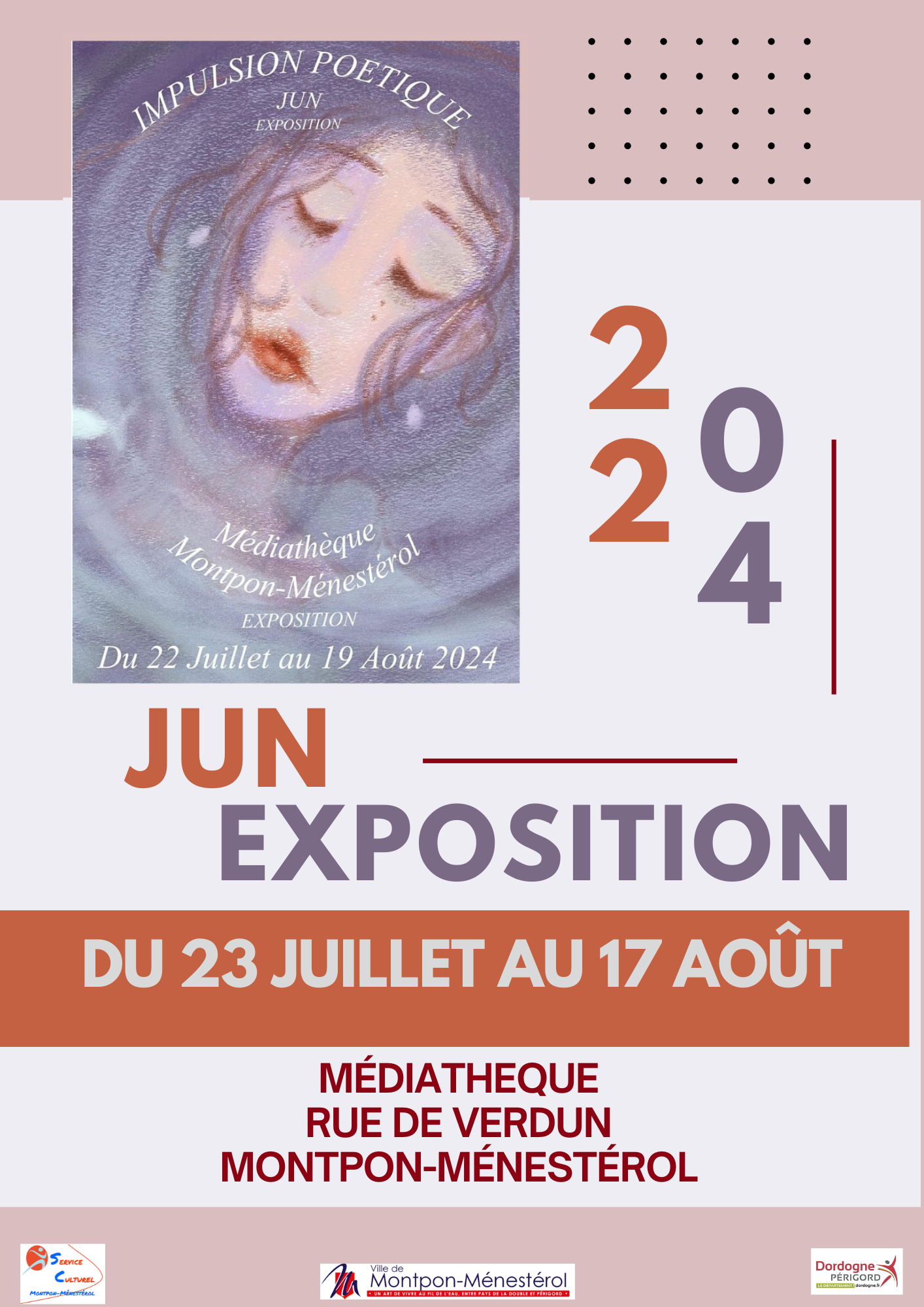JUN_exposition_visage Ville de Montpon-Ménestérol en Dordogne et en Périgord